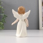 Сувенир керамика "Девочка-ангел в белом платье с шляпкой в руке" 6х3,4х10 см - Фото 3