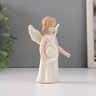 Сувенир керамика "Девочка-ангел в белом платье с шляпкой в руке" 6х3,4х10 см - Фото 4