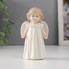 Сувенир керамика "Девочка-ангел в белом платье с рюшами"  5,2х4х10 см - фото 3464641