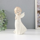 Сувенир керамика "Девочка-ангел в платье с узорами со сложенными руками" 6х8х16,5 см - фото 12099715