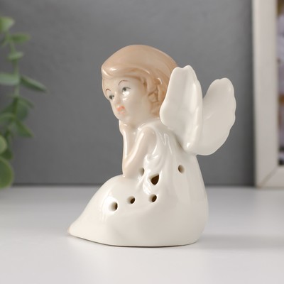 Фигурка световая «Девочка-ангел сидит», керамика, 6×8×9 см