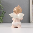 Сувенир керамика "Малыш-ангел сидит с белым сердцем" 7х6х10,5 см - Фото 3