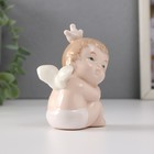 Сувенир керамика "Малыш-ангел сидит в короне" 5х7х9,5 см - Фото 4