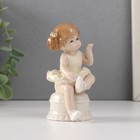 Сувенир керамика "Малышка-балерина в жёлтом платье, на пуфике" 5,8х5,7х10 см - Фото 4