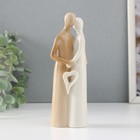 Фигурка керамика «Абстракция. Влюблённые с сердцем», кофе с молоком, 5×3.6×17 см - Фото 1