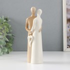 Фигурка керамика «Абстракция. Влюблённые с сердцем», кофе с молоком, 5×3.6×17 см - Фото 2