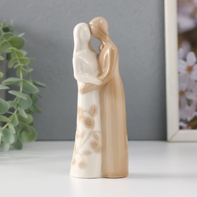 Сувенир керамика "Влюблённые - объятия" кофе с молоком 4,7х3,5х14 см