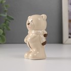 Сувенир керамика "Медвежонок стесняшка в шарфике, стоит" 4х3,3х8 см - Фото 2