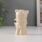 Сувенир керамика "Медвежонок стесняшка в шарфике, стоит" 4х3,3х8 см - Фото 3