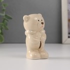 Сувенир керамика "Медвежонок стесняшка в шарфике, стоит" 4х3,3х8 см - Фото 4