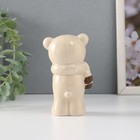Фигурка керамика «Мишутка стесняшка в вязаном шарфике, стоит», 10.5×5×5.5 см - Фото 3