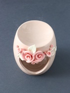 Аромалампа для эфирных масел «Сердце с розами», керамика, бежевая, 8×8×9 см - Фото 6