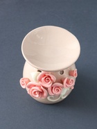 Аромалампа для эфирных масел «Розовые розы с листиками», керамика, бежевая, 7.5×7.5×9 см - Фото 6