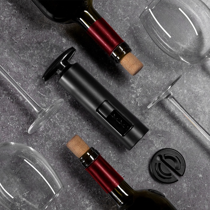 Штопор для вина Luazon, резак для фольги, черный - Фото 1