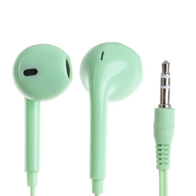Наушники U19, проводные, вкладыши, Jack 3.5 мм, кабель 1 м, зелёные