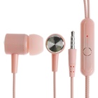 Наушники CB-51, проводные, вакуумные, микрофон, 1 м, Jack 3.5 мм, розовые - фото 3857666