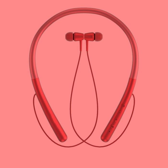 Наушники спортивные беспроводные, WI-H700, вакуумные, Bluetooth 4.2, с микрофоном, 100 мАч, красные - Фото 1