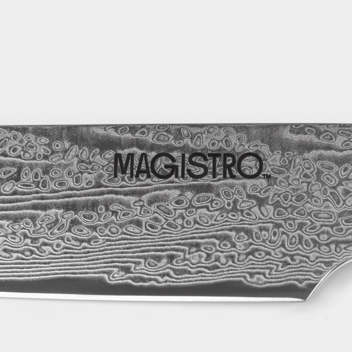 Нож овощной Magistro «Ортего», длина лезвия 12,7 см, дамасская сталь AUS-10 - фото 1909570715