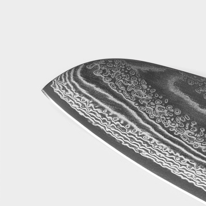 Нож сантоку Magistro «Ортего», длина лезвия 18 см, дамасская сталь AUS-10 - фото 1909570751