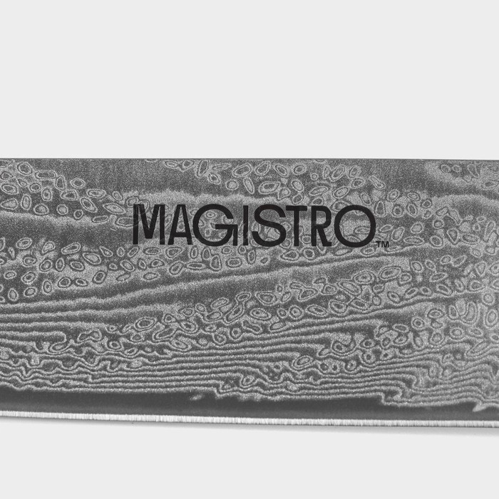 Нож разделочный Magistro «Ортего», длина лезвия 20,3 см, дамасская сталь AUS-10 - фото 1909570761