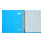 Тетрадь на кольцах Calligrata A5, 120 листов, в клетку, пластиковая обложка, блок офсет, голубая - Фото 4