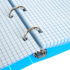 Тетрадь на кольцах Calligrata A5, 120 листов, в клетку, пластиковая обложка, блок офсет, голубая - Фото 9