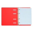 Тетрадь на кольцах Calligrata А5, 120 листов, в клетку, пластиковая обложка, блок офсет, красная - Фото 4