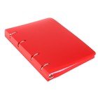 Тетрадь на кольцах Calligrata А5, 120 листов, в клетку, пластиковая обложка, блок офсет, красная - Фото 6