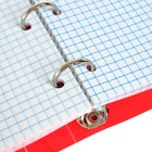 Тетрадь на кольцах Calligrata А5, 120 листов, в клетку, пластиковая обложка, блок офсет, красная - Фото 7