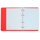 Тетрадь на кольцах Calligrata А5, 120 листов, в клетку, пластиковая обложка, блок офсет, красная - Фото 7
