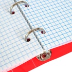 Тетрадь на кольцах Calligrata А5, 120 листов, в клетку, пластиковая обложка, блок офсет, красная - Фото 9