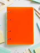 Тетрадь на кольцах Calligrata A5, 120 листов, в клетку, пластиковая обложка, блок офсет, оранжевая - Фото 3