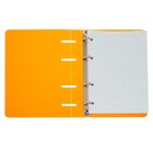 Тетрадь на кольцах Calligrata A5, 120 листов, в клетку, пластиковая обложка, блок офсет, оранжевая - Фото 4