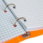 Тетрадь на кольцах Calligrata A5, 120 листов, в клетку, пластиковая обложка, блок офсет, оранжевая - Фото 9