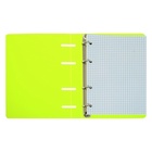 Тетрадь на кольцах Calligrata A5, 120 листов, в клетку, пластиковая обложка, блок офсет, салатовая - Фото 6