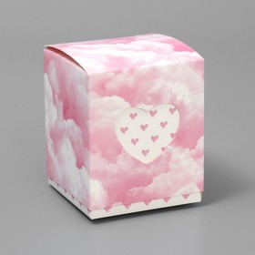 Коробка бонбоньерка «Розовые облака», 6 х 7 х 6 см