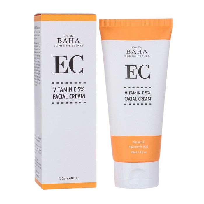 Крем для лица Cos De Baha Е Vitamin E Facial Cream, 120 мл - Фото 1