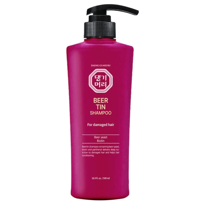 Шампунь для волос Daeng Gi Meo Ri Beer Tin Shampoo, восстанавливающий, на основе пивных дрожжей, 500 мл - Фото 1