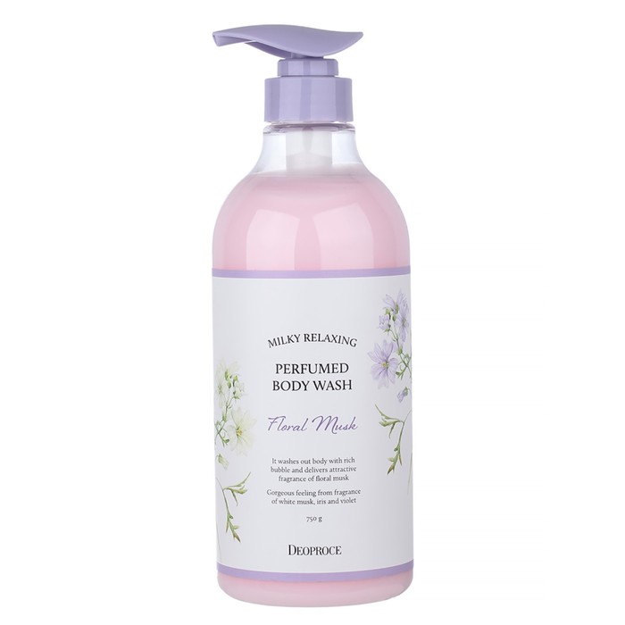 Гель для душа Deoproce Milky Relaxing Body Wash Floral Musk, 750 г - Фото 1