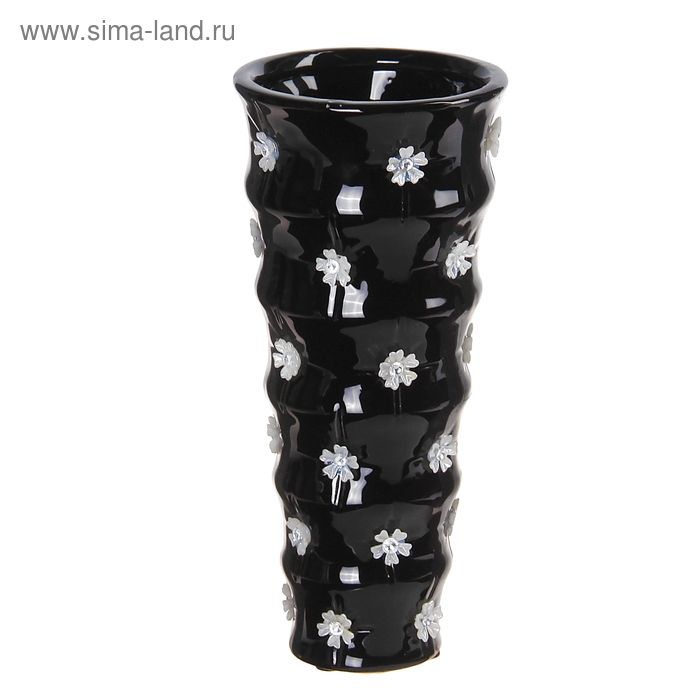 ваза керамика цветочный дождь 22,5*10*10 см - Фото 1