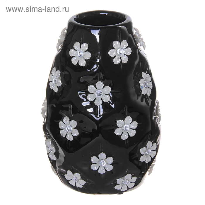 ваза керамика цветочный дождь 19*13*10,5 см - Фото 1