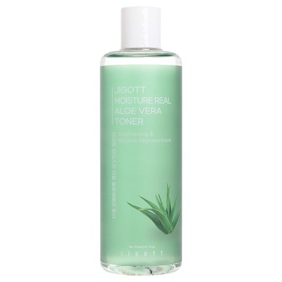 Тонер для лица увлажняющий с алоэ Jigott Moisture Real Aloe Vera Toner, 300 мл