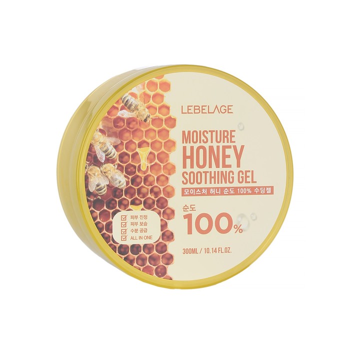 Гель для лица и тела Lebelage Moisture Honey Purity 100% Soothing Gel, 300 мл - Фото 1