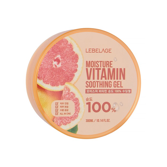 Гель для лица и тела Lebelage Moisture Vitamin Purity 100% Soothing Gel, 300 мл - Фото 1