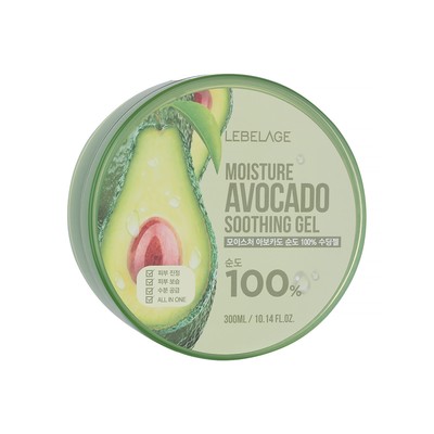 Гель для лица и тела Lebelage Moisture Avocado 100% Soothing Gel, 300 мл