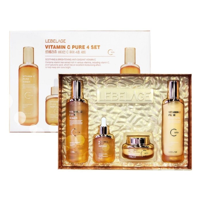 Набор уходовой косметики с витамином С LEBELAGE VITAMIN C PURE 4 SET - Фото 1