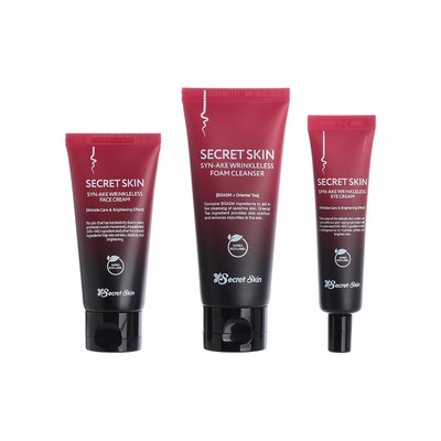 Набор уходовый Secret Skin Syn-Ake Wrinkleless 3 Set, 3 предмета: крем для лица 50 г, пенка 100 мл, крем для глаз 30 г