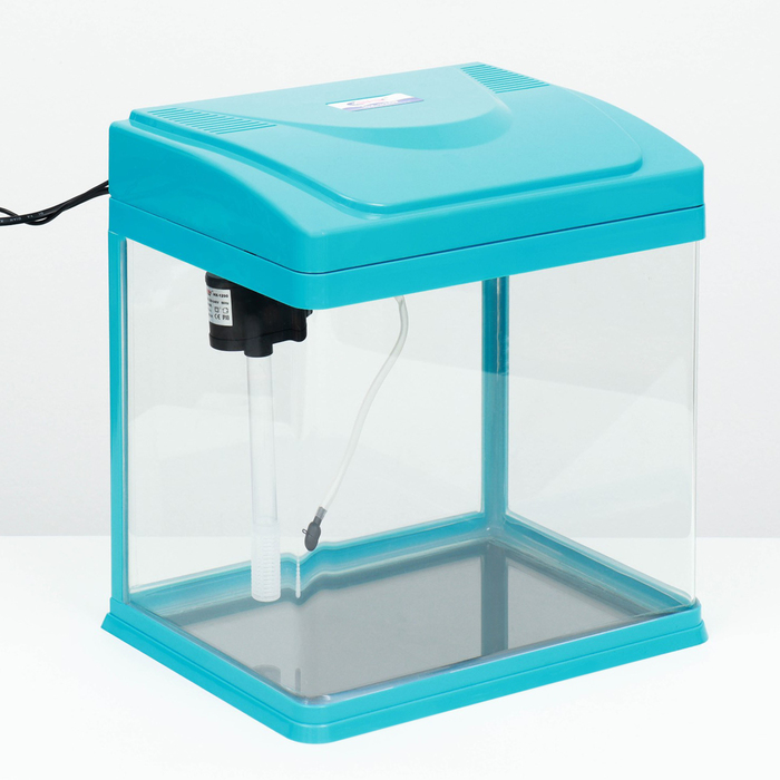 Аквариум SeaStar HX-320F в комплекте: LED-лампа, фильтр, 18 л, голубой - Фото 1