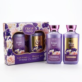 Подарочный набор косметики Rose iris, гель для душа и пена для ванны 2 х 295 мл, FLORAL & BEAUTY by URAL LAB