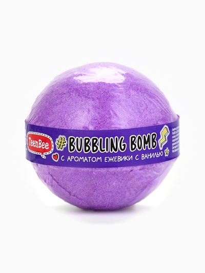 Бомбочка для ванны, 130 г, аромат ежевики и ванили, TeenBee